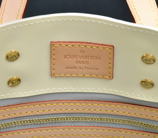 Louis Vuitton White Vernis Reade PM Brown Cream Light brown