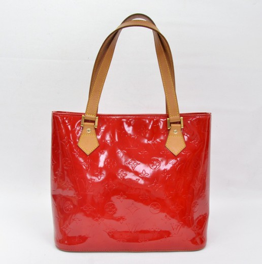 Louis Vuitton Houston Brown Patent Leather Tote Bag (Pre-Owned)