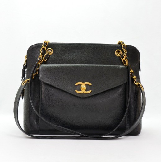 CHANEL Caviar Tote Black Bags & Handbags for Women