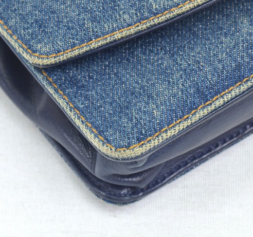 Vintage CHANEL blue jean denim and brown leather combination classic s –  eNdApPi ***where you can find your favorite designer  vintages..authentic, affordable, and lovable.