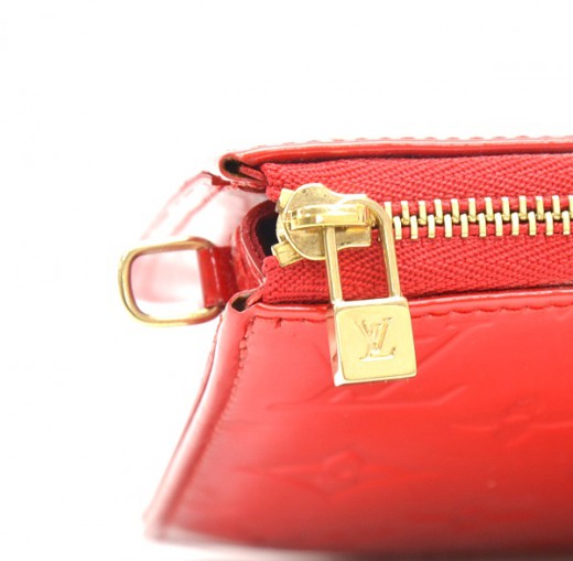 Louis Vuitton Red Monogram Vernis Lexington Pochette Bag – My