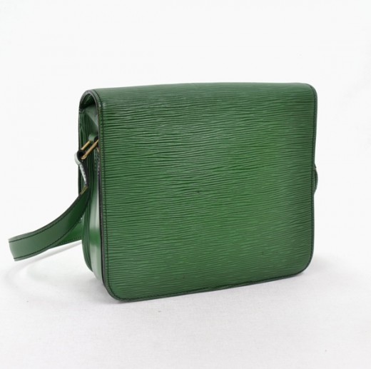 LOUIS VUITTON, a green epi leather shoulderbag, Petite Noé
