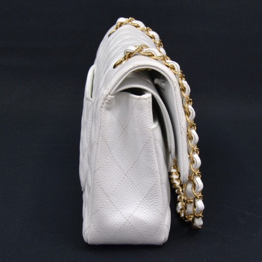Replica Chanel Small Classic Double Flap Bag 23cm Lambskin White