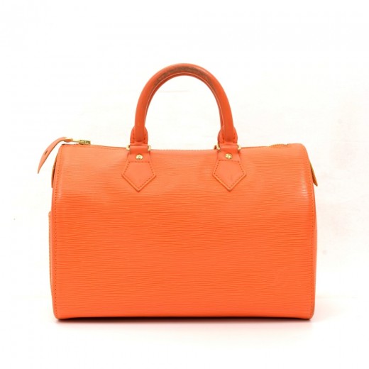 Louis Vuitton Leather Exterior Orange Bags & Handbags for Women