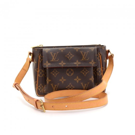 Louis Vuitton Viva-Cite PM Crossbody Bag Monogram Canvas Brown Flap Pocket