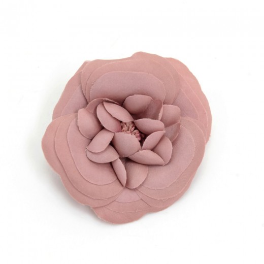 Vintage Baby Pink Silk Camelia Camellia Flower Pin Brooch