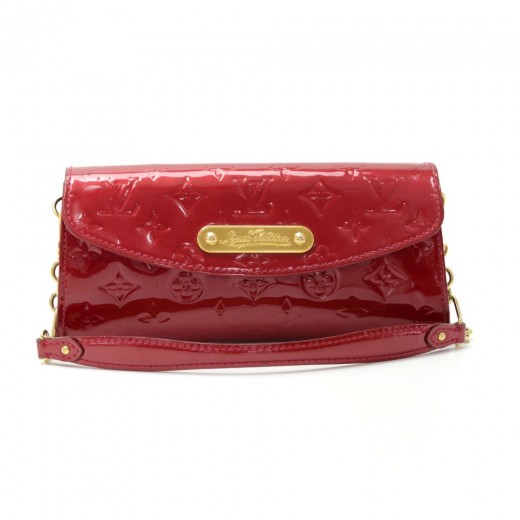 Sunset boulevard patent leather clutch bag Louis Vuitton Burgundy in Patent  leather - 12737762