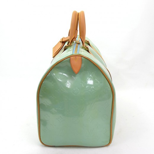 Mint Green/blue Louis Vuitton Vernis Leather KeepAll Size 45 For