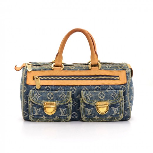 Louis Vuitton Louis Vuitton Neo Speedy Blue Monogram Denim Handbag