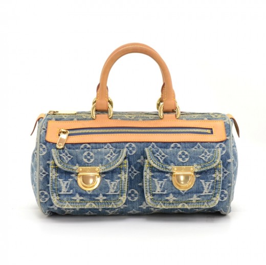 Louis Vuitton, Bags, Louis Vuitton Blue Monogram Denim Neo Speedy Bag