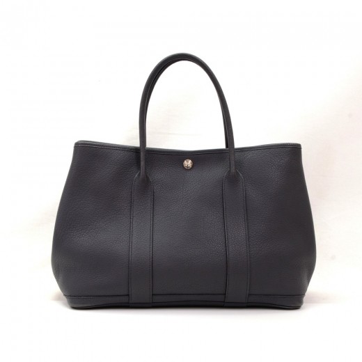 Hermes Garden Party Tote Leather 30 Black 2317071