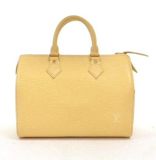 Authentic Louis Vuitton epi hand bag purse speedy 25 vanilla