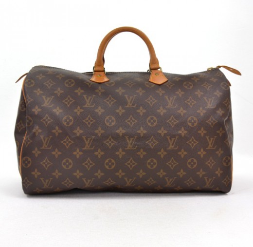 Louis Vuitton Brown Monogram Coated Canvas and Vachetta Leather Vintage Speedy  40 For Sale at 1stDibs