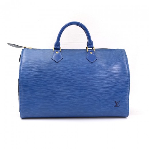 Louis Vuitton Vintage Louis Vuitton Speedy 35 Blue Epi Leather City