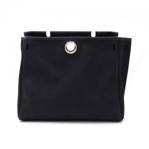 Hermes Hermes Herbag PM Black Canvas Small Spare Bag  