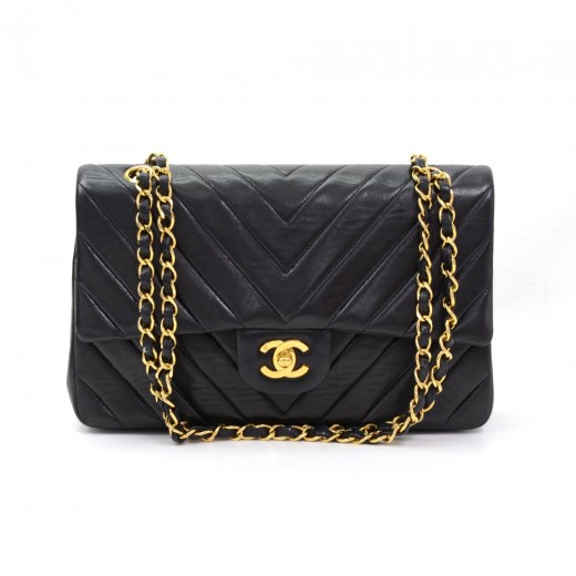 Chanel Vintage Chanel 2.55 10inch Tall Double Flap Dark Green Quilted