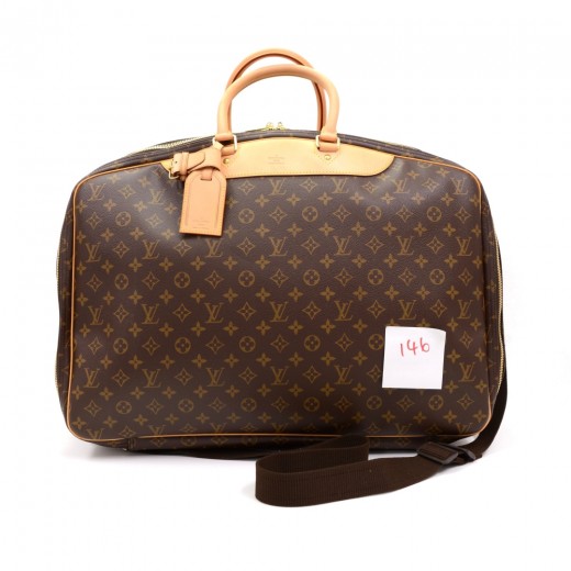 Louis Vuitton Alize 2 Poches Monogram Canvas Travel Bag + Strap