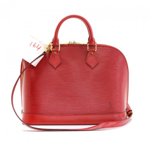 Louis Vuitton LV164 Louis Vuitton Alma Red Epi Leather Hand Bag