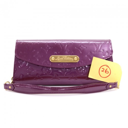 Louis+Vuitton+Sunset+Boulevard+Shoulder+Bag+Purple+Leather for