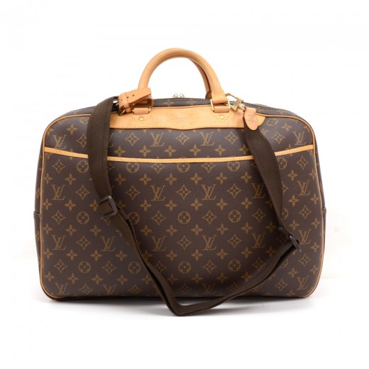 Louis Vuitton Paris Alize 24 Heures Brown Monogram Boston Duffel Travel Bag  For Sale at 1stDibs