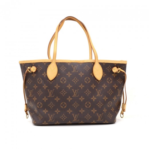 Louis Vuitton Neverfull Pm Beige Canvas Tote Bag (Pre-Owned)