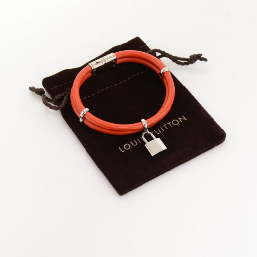 Louis Vuitton Loop It Bracelet Monogram Canvas Orange/Brown in Coated  Canvas/Metal with Silver-tone - JP