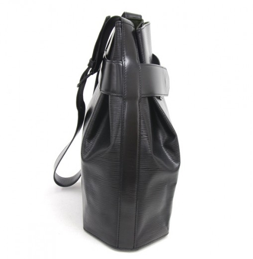 Louis Vuitton LV Sac d'Epaule 27 Vintage Shoulder Bucket Bag Black Epi  Leather