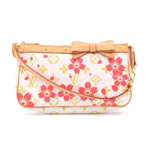 Louis Vuitton Monogram Cherry Blossom Pochette Accessoires Shoulder Bag in Pink