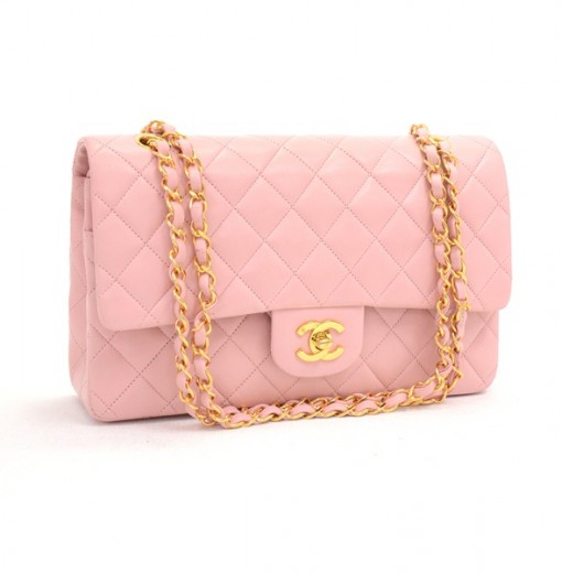 Chanel Chanel Pink Quilted Leather 2.55 10 Shoulder Bag CC Gold