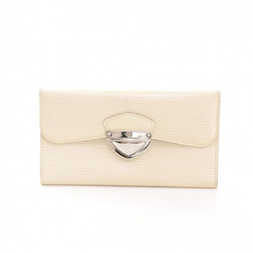 Louis Vuitton Wallet Purse Long Wallet White Woman unisex Authentic Used  E1141