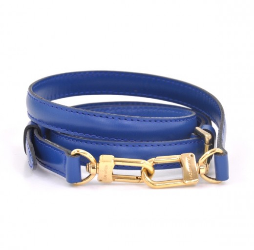 Louis Vuitton Louis Vuitton Blue Leather Adjustable Shoulder Strap
