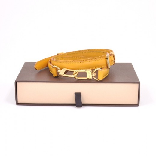 Authentic LOUIS VUITTON Shoulder Strap Yellow Leather #f15230