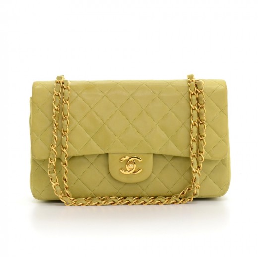 Chanel Classic Double Flap Medium Light Green - US