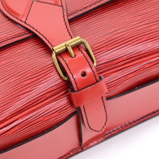 Louis Vuitton Vintage Louis Vuitton Cartouchiere MM Red Epi Leather ...