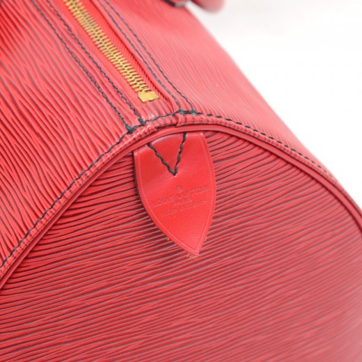 Louis Vuitton Louis Vuitton Speedy 35 Red Epi Leather City Hand Bag