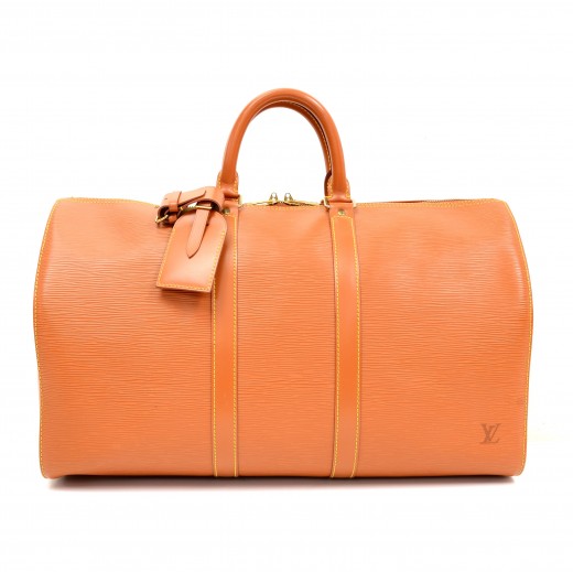 Louis Vuitton Cipango Gold Epi Leather Keepall 45 Bag Louis