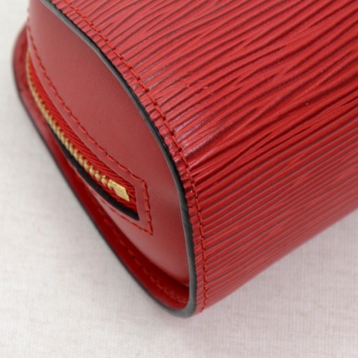 LOUIS VUITTON Coral Red Epi Leather Cosmetic Pouch PM POCHETTE COSMETIQUE