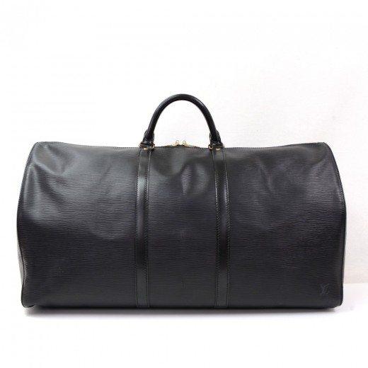Keepall leather travel bag Louis Vuitton Black in Leather - 31356800