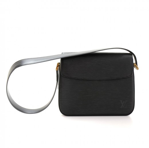 Louis Vuitton Black Epi Leather Flap Messenger Bag Louis Vuitton