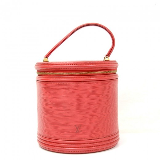 Louis Vuitton Louis Vuitton Cannes Red Epi Leather Vanity Hand Bag