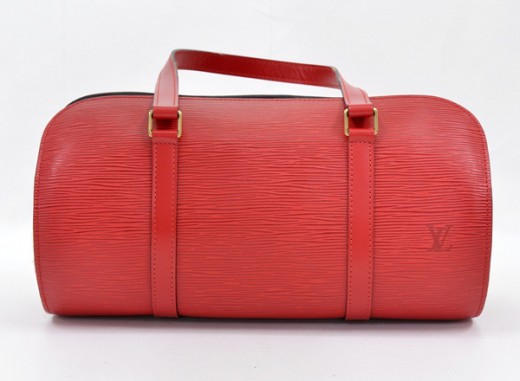 Soufflot leather handbag Louis Vuitton Red in Leather - 36105841