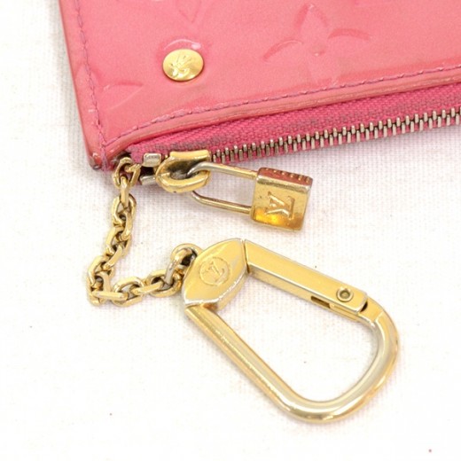 Louis Vuitton Hot Pink Monogram Vernis Pochette Cles Key and Change Holder  - Yoogi's Closet