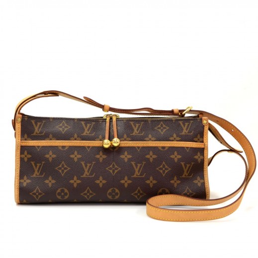 Louis+Vuitton+Popincourt+Shoulder+Bag+Brown+Leather for sale online