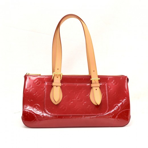 Louis Vuitton Rosewood Red Patent Leather Handbag (Pre-Owned)