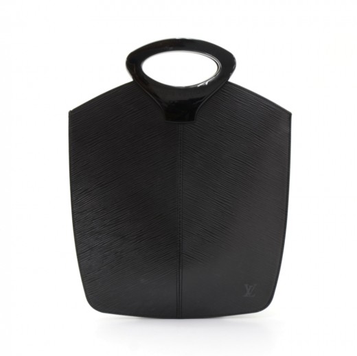 Louis Vuitton Louis Vuitton Demi Lune Black Epi Leather Hand Bag
