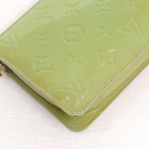 SHOP PREMIUM OUTLETS Louis Vuitton green monogram vernis leather lexington  pochette (authentic pre- 800.00