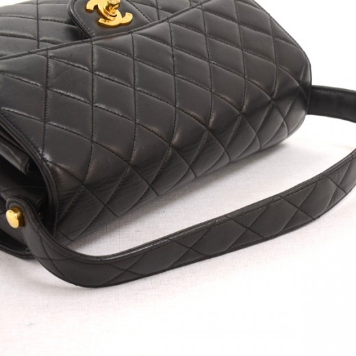 Chanel Vintage Double Sided 2.55 Chanel Black Quilted Leather Handbag