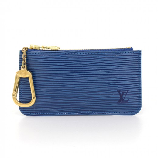 Louis Vuitton Louis Vuitton Blue Epi Leather Pochette Cles Coin Key