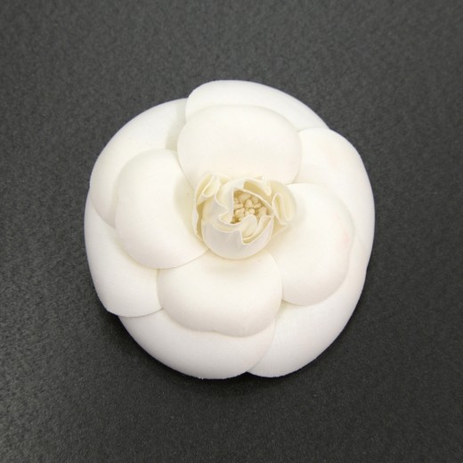 Chanel Vintage Chanel White Vintage Camellia Flower Brooch Pin