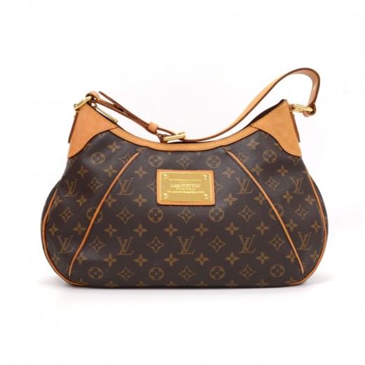 Pre-owned Louis Vuitton Thames Pm Shoulder Bag In Brown